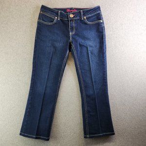 Wrangler Jeans Womens 8 Short Blue Bootcut Retro Mae Booty Up.